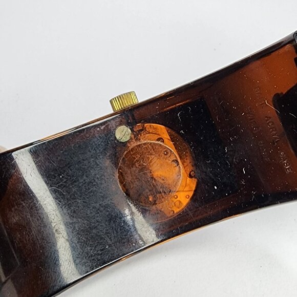 Mount Royal Watch Windup Vintage MCM Womens Brown  Acrylic Lucite Working - Picture 7 of 13